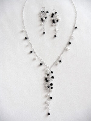 Black & White Drop Necklace