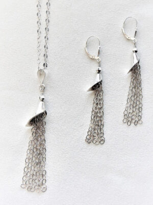 Sterling Silver Calla Lily Tassels Rocks by Rhonda Lynn Jewellery Design - Cropped - Resized